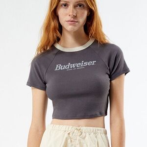 Budweiser x PacSun Graphic Cropped Tshirt / Baby Tee
